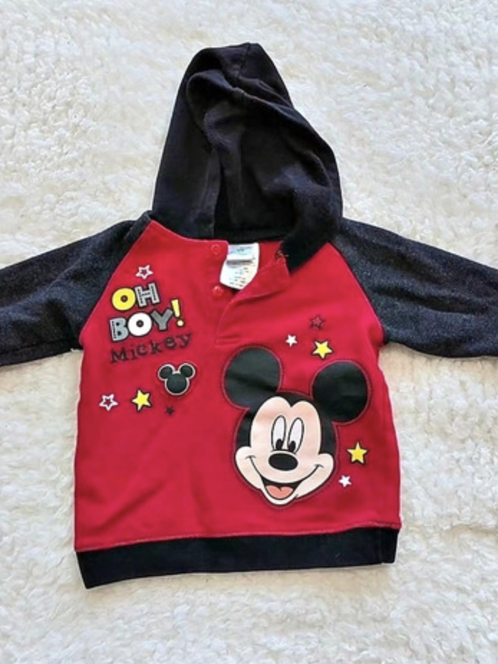 Disney Mickey Mouse Baby Hoodie Size 6/9M